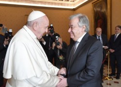 Ông Antonio Guterres và ĐTC  (Vatican Media)
