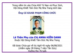 Ai Tín: Thân Phụ của Chị Anna Hiền Oanh đã được Chúa gọi về