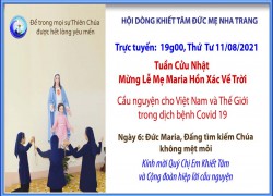 Ngày 6 - Tuần Cửu Nhật Mừng Lễ Mẹ Maria Hồn Xác Lên Trời - cầu nguyện cho Việt Nam và Thế giới trong đại dịch Covid 19