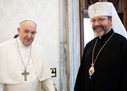 Đức Tổng Giám mục trưởng Sviatoslav Shevchuk với ĐTC Phanxicô