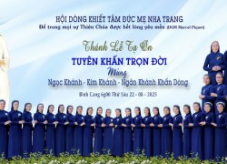 TRỰC TIẾP: 6g00 ngày 22.8.2025 Thánh lễ Tuyên Khấn Trọn Đời, Ngân Khánh, Kim Khánh và Ngọc Khánh - Dòng Khiết Tâm Đức Mẹ