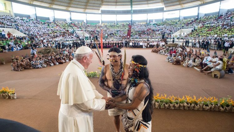 Đức Thánh Cha gặp người bản địa Amazon ngày 19 01 2018   Vatican Media