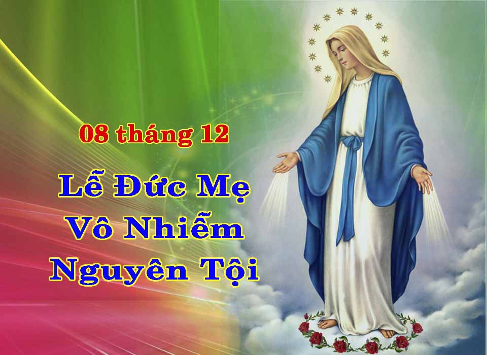 Ngày 08.12: Lễ Trọng Đức Mẹ Vô Nhiễm Nguyên Tội
