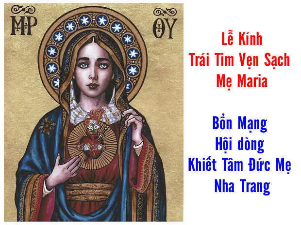 Lễ Trái Tim Vẹn Sạch Mẹ Maria (Thứ Bảy ngay sau Lễ Thánh Tâm Chúa Giêsu)