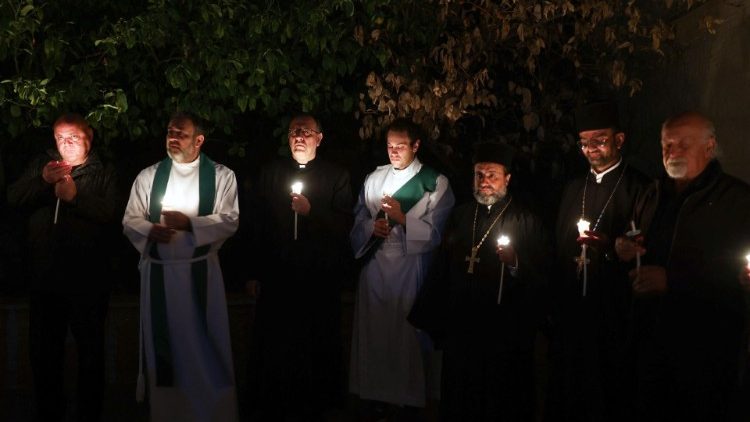 Các lãnh đạo Kitô giáo ở Palestine cầu nguyện cho các nạn nhân của xung đột tại Gaza  (AFP or licensors)