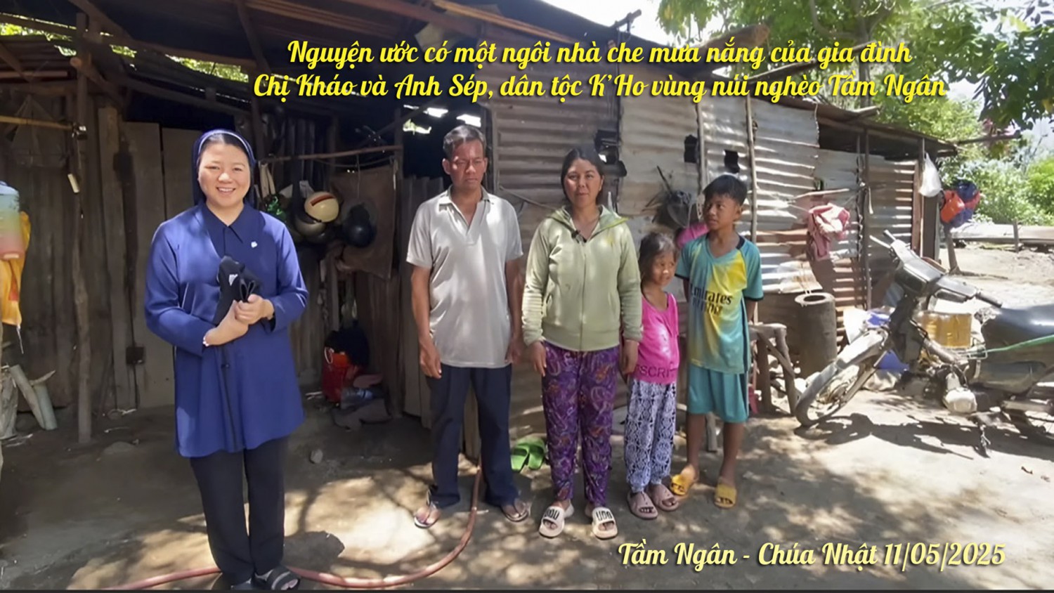Nguyện ước có một ngôi nhà che mưa nắng của gia đình Chị Kháo và Anh Sép dân tộc K’Ho vùng núi nghèo Tầm Ngân